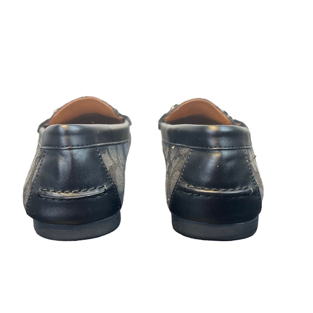 Coach OLIVE Black Signature Logo Loafers Size 7 - Picture 5 of 8